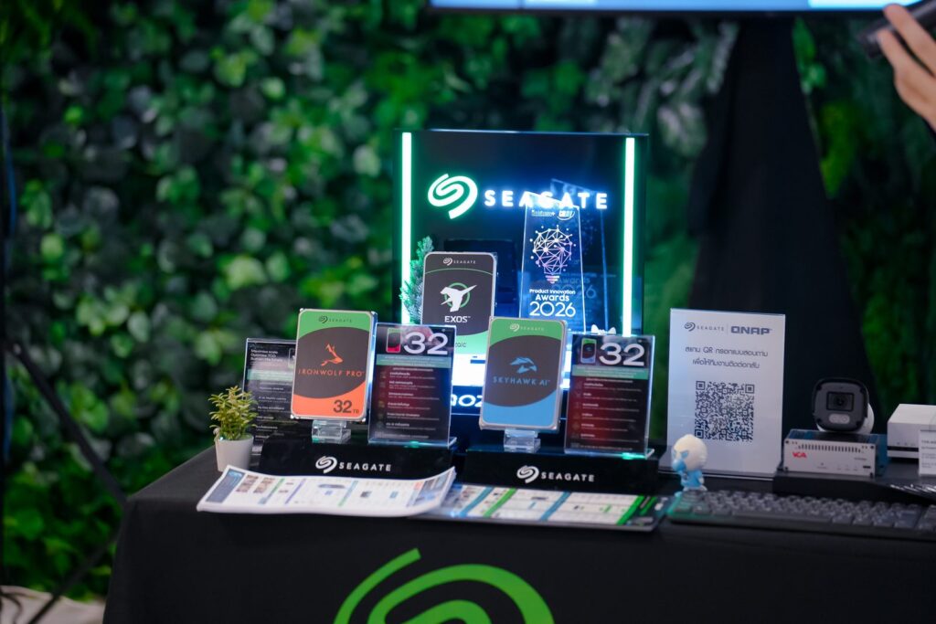 บูธ Seagate ฮาร์ดดิสก์สำหรับกล้องวงจรปิดในงาน T-Day 2026